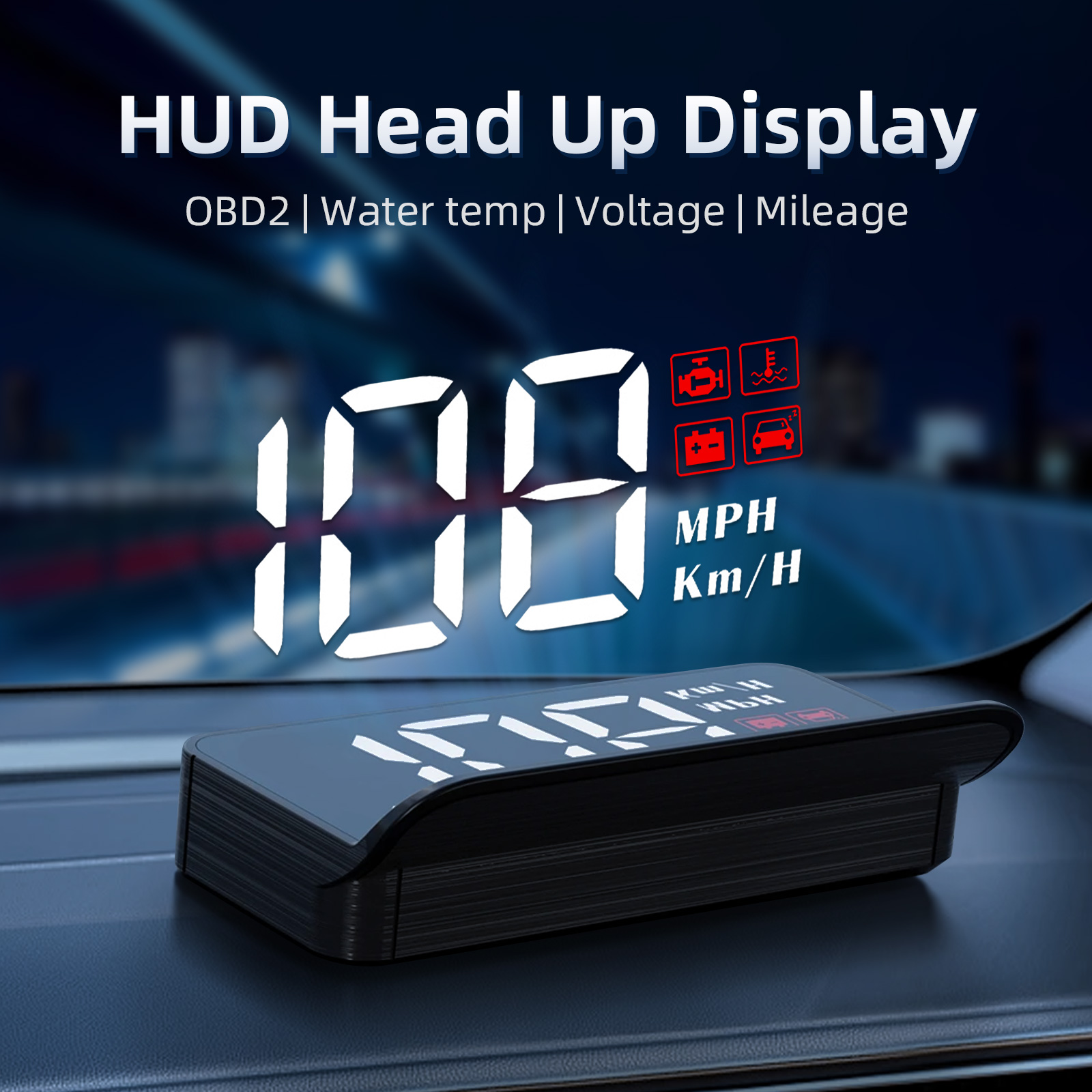 Anemometer Wind Speed - M3 HUD Obd2 Tampilan Head-Up Speedometer