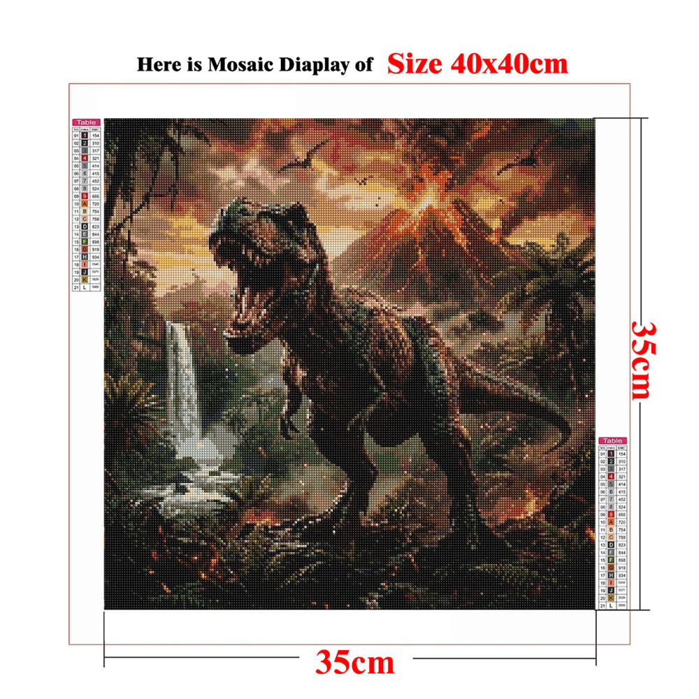 Kit Lukisan Berlian Dinosaurus - Volcano Kit Eruption ulasan dan harga