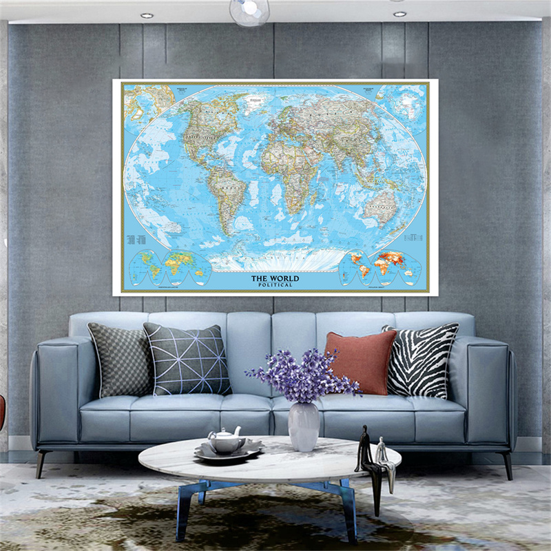 Poster Peta Dunia Bahasa Inggr - Star Map Poster ulasan dan harga