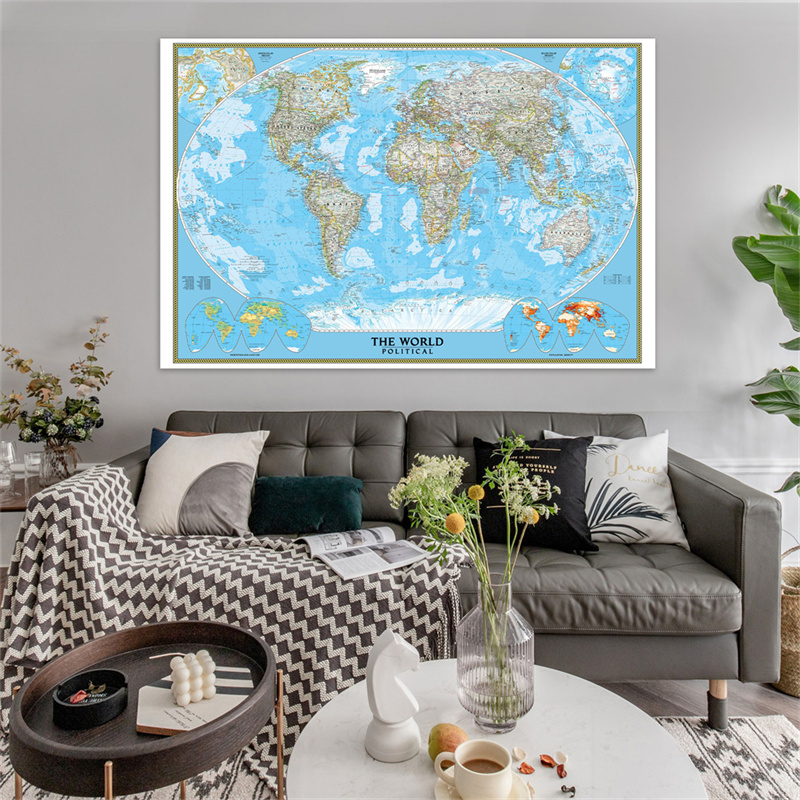 Poster Peta Dunia Bahasa Inggr - Star Map Poster ulasan dan harga